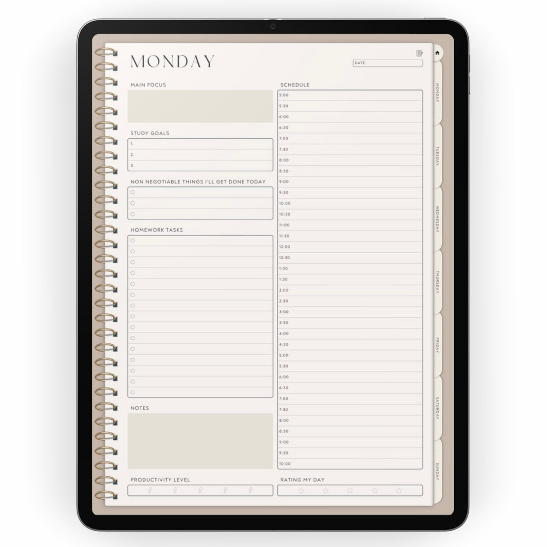 week planner