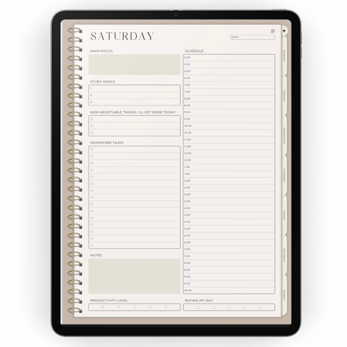 week planner