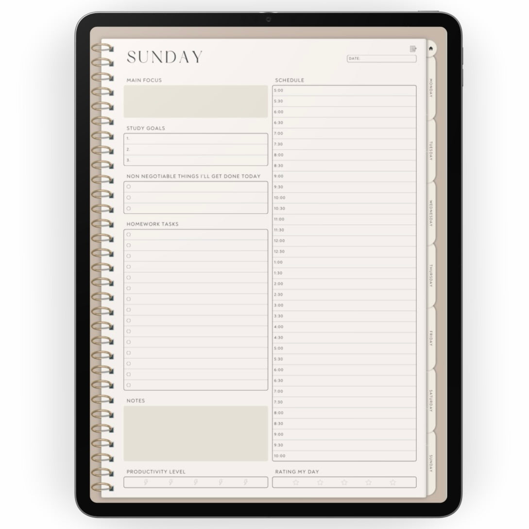 week planner
